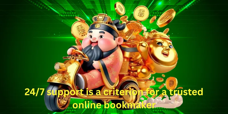24/7 support is a criterion for a trusted online bookmaker